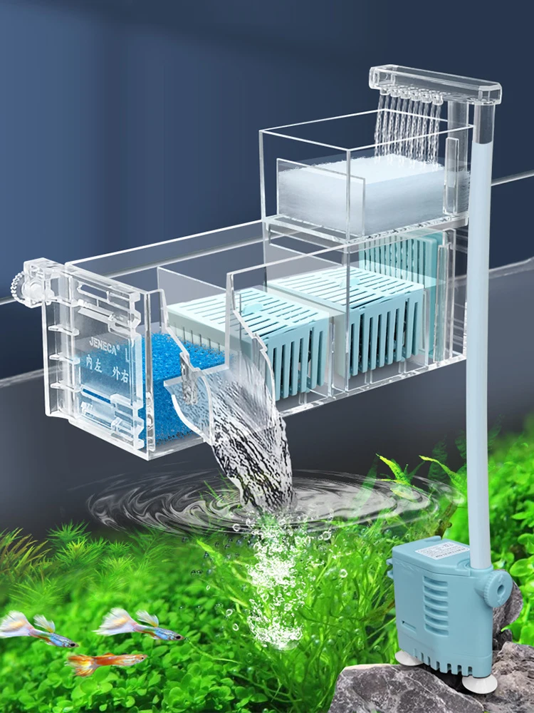 Filtro Tipo Cascata Hang-On para Aquário – Multicamadas com Oxigenação