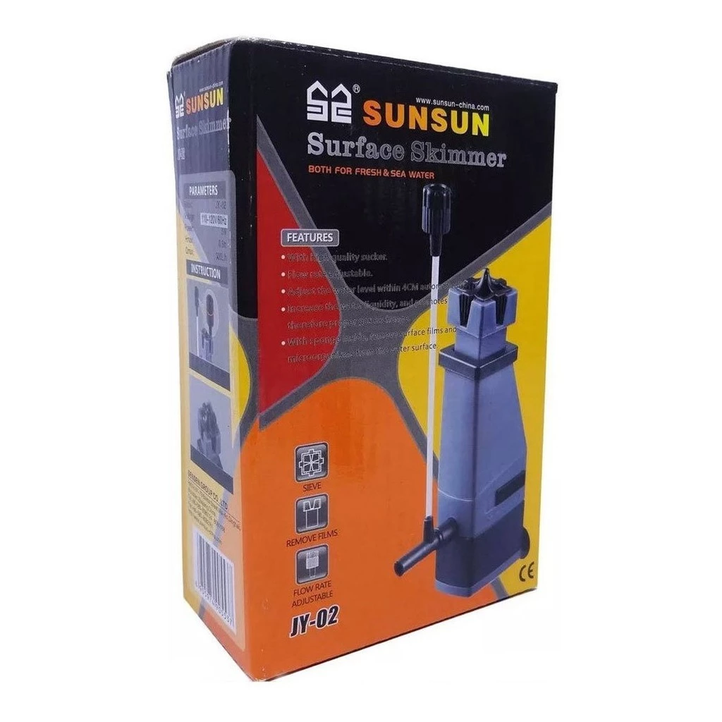 Skimmer de Superfície JY-02 – 300 L/h – Para Aquários até 350 L