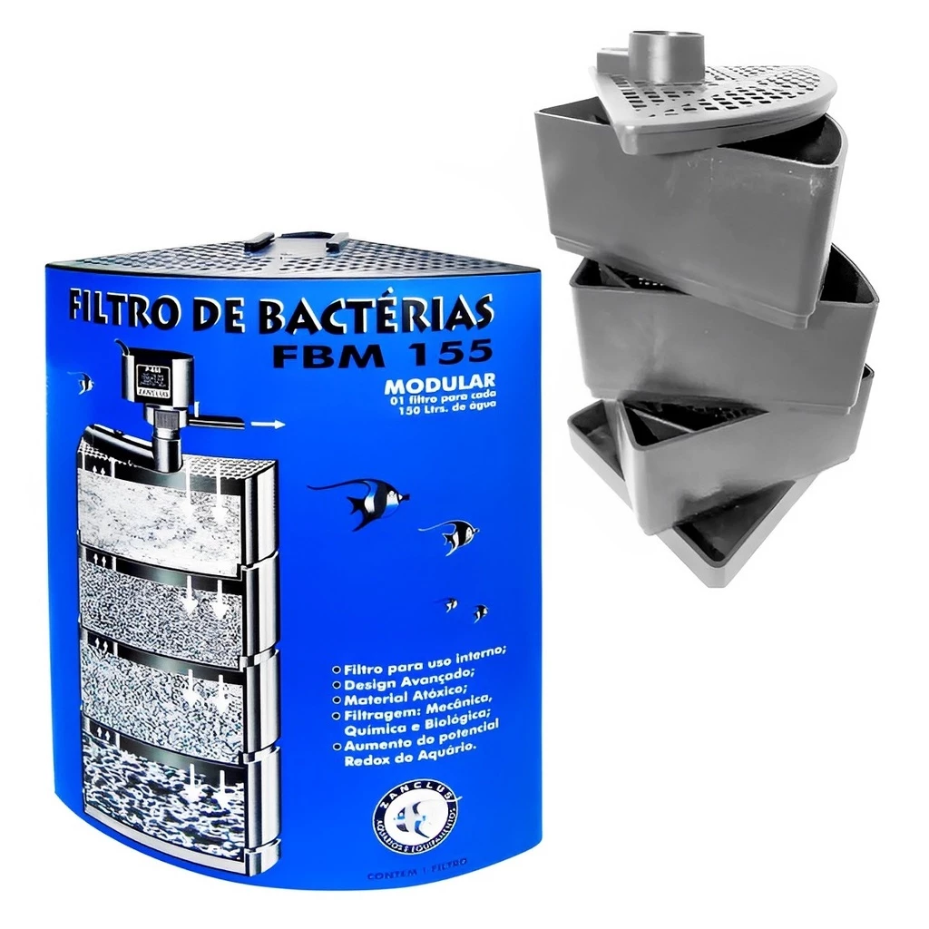 Filtro Interno de Canto Platax Zanclus FBM 155 – Para Aquários de até 150L - Imagem 2
