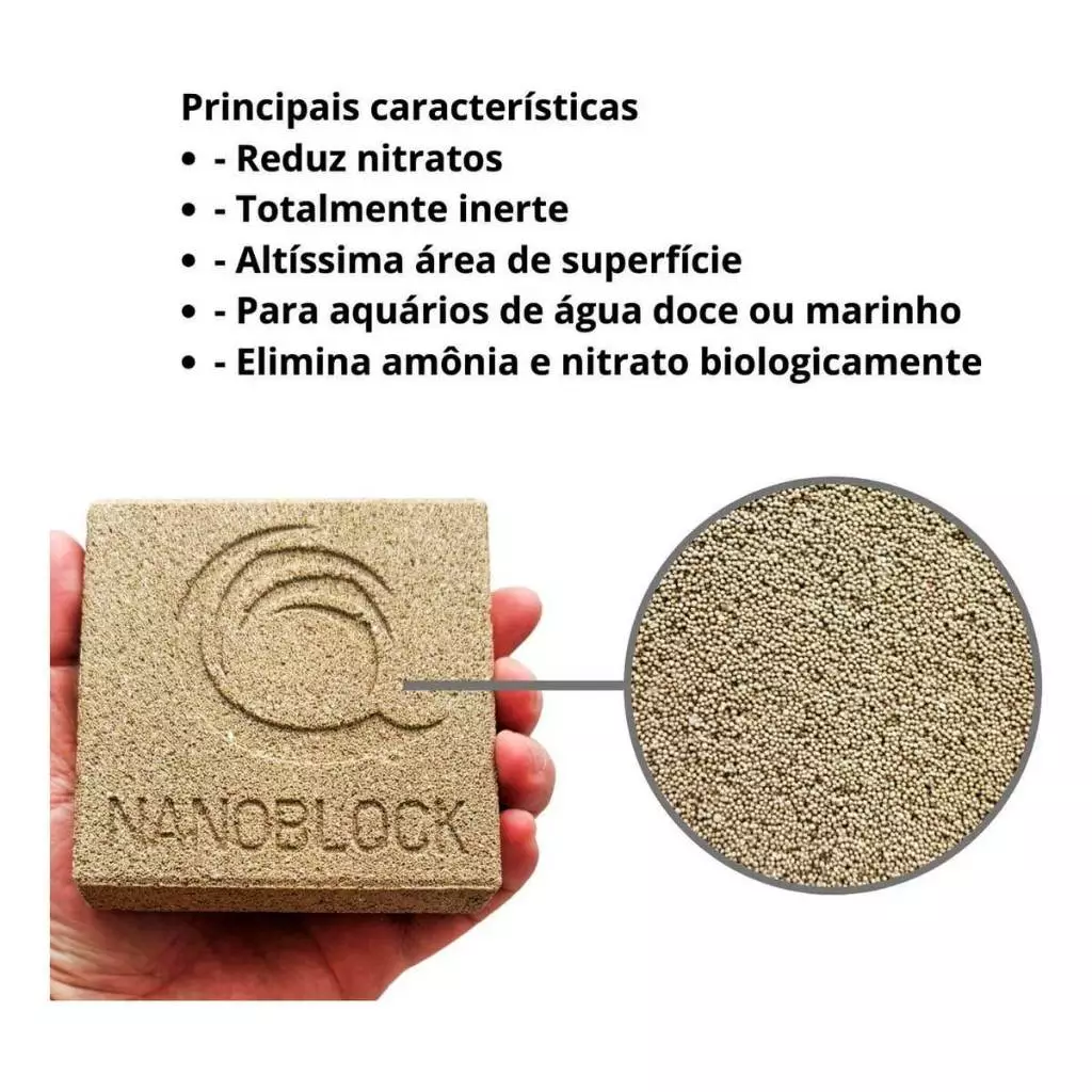 Mídia Filtrante Nano Block OceanTech Para Aquários, Fontes e Lagos