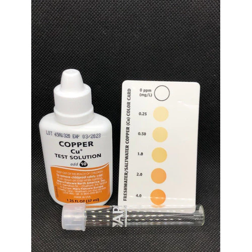 Kit de Teste de Cobre API Copper Cu+ – Para Água Doce e Salgada – 90 Testes