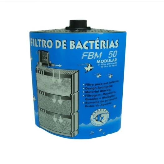 Filtro Interno de Canto Zanclus FBM-50 – 3 Camadas Pequeno – Para Aquários até 50L