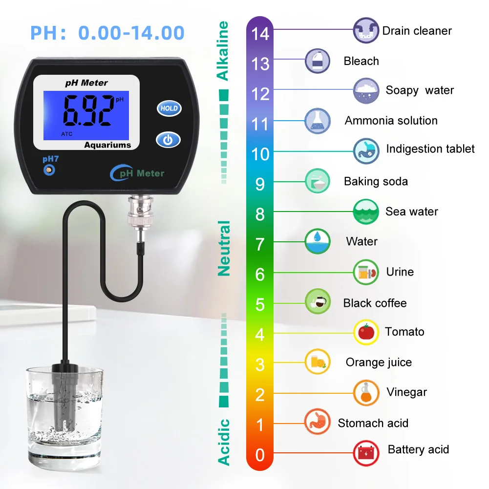 Medidor Digital de pH YIERYI PH-990 – Portátil com Sonda Substituível e Luz de Fundo - Imagem 3