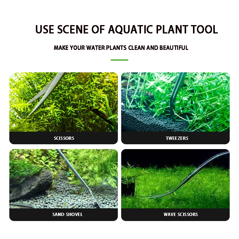 Kit de Ferramentas em Aço Inoxidável para Aquapaisagismo – Plantas de Aquário - Imagem 2