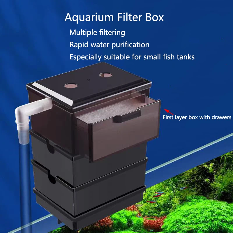 Filtro Hangon com Módulos Empilháveis – 1, 2 ou 3 Caixas – Para Aquários de 30L a 150L