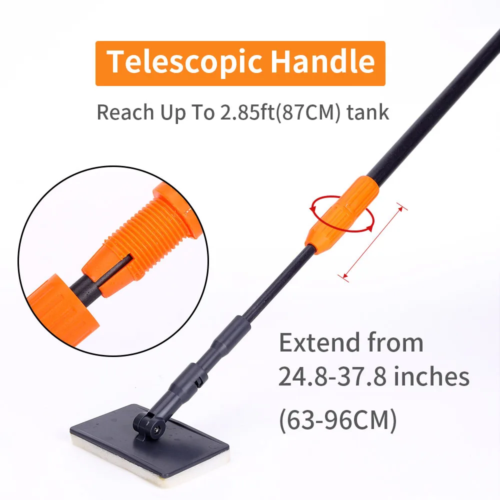 Kit de Limpeza de Vidro 6 em 1 para Aquários COM REDE – Cabo Fixo ou Retrátil - Imagem 3