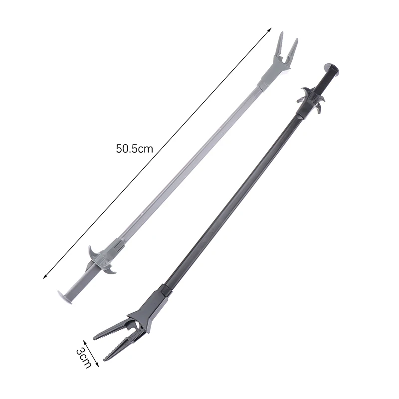 Garra Pinça Plástica Longa para Aquário – 50,5 cm – Preta/Cinza - Imagem 2