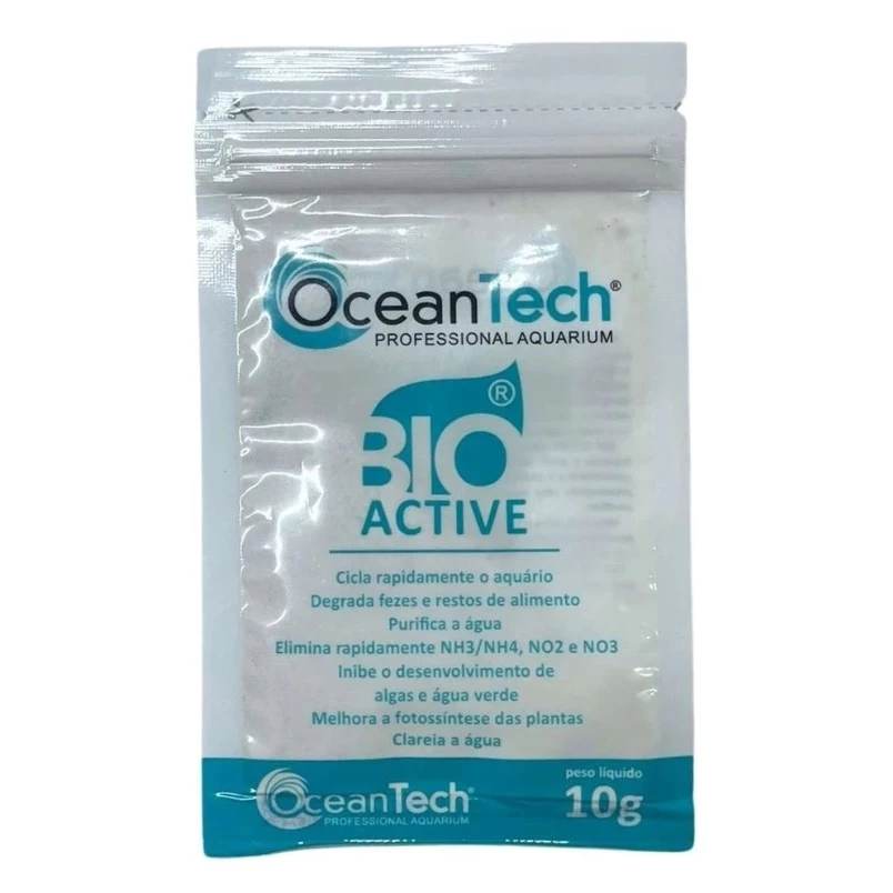 Acelerador Biológico Ocean Tech Bio Active 10g – Para Aquários de Água Doce, Marinhos e Lagos
