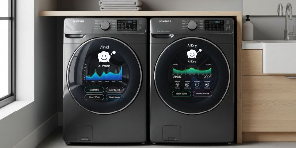 Samsung Bespoke AI: a lavadora que ensina o manual na própria tela