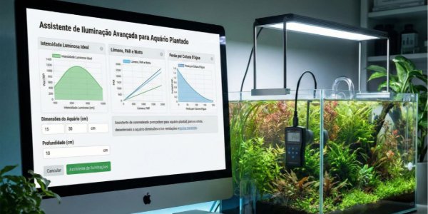 Assistente de Iluminação Avançada para Aquário Plantado